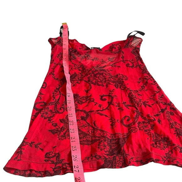 La Senza sheer red and black floral mesh babydoll lingerie - Picture 9 of 10